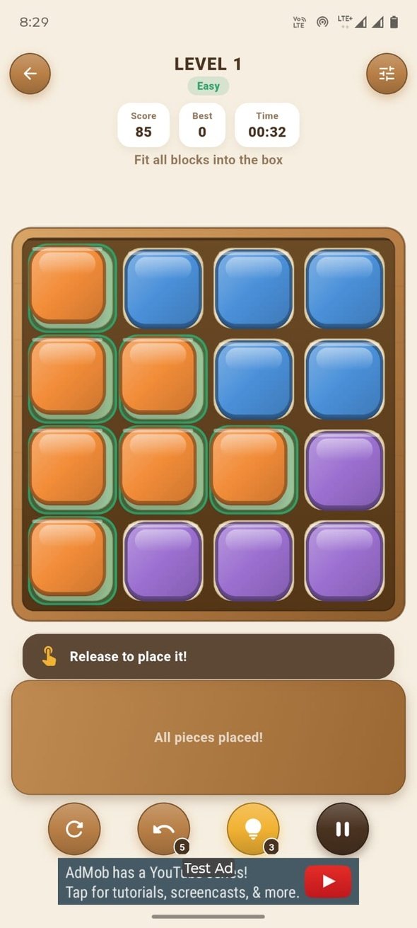BlockFit | Wood Block Puzzle Flutter Game App