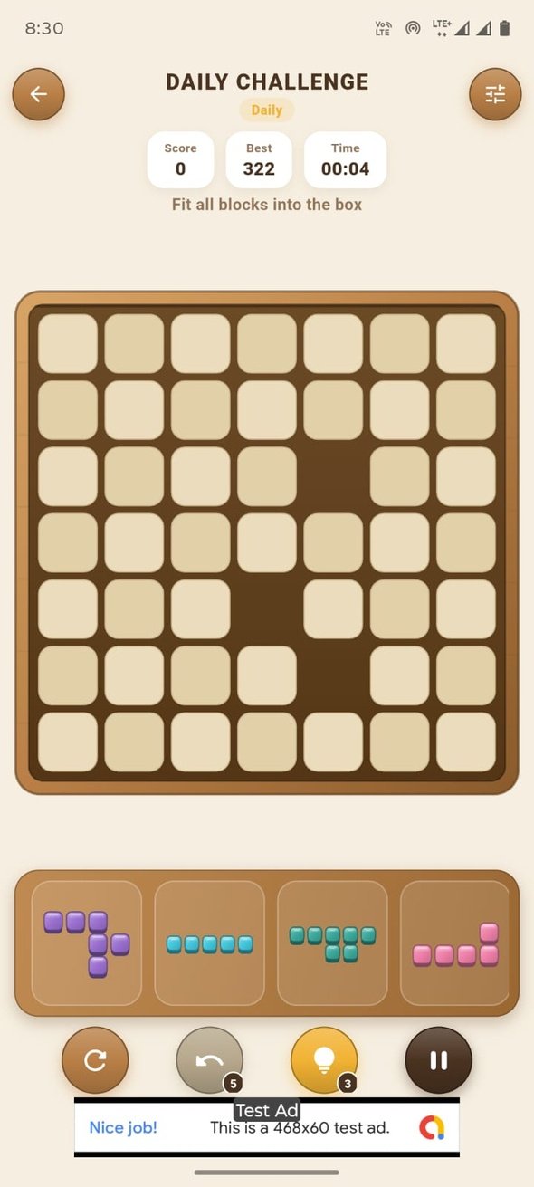 BlockFit | Wood Block Puzzle Flutter Game App