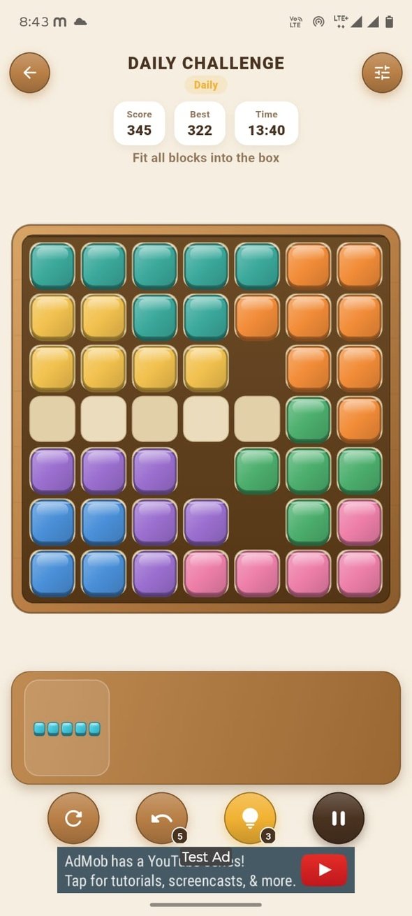 BlockFit | Wood Block Puzzle Flutter Game App